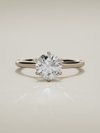 The Altar round lab-grown diamond solitaire in 14K rose gold, 360 turntable video