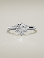 The Nave round lab-grown diamond solitaire in 14K white gold, 360 turntable video