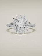 The Aura round lab-grown diamond solitaire in 14K white gold, 360 turntable video