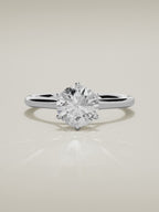 The Altar round lab-grown diamond solitaire in 14K white gold, 360 turntable video