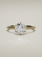 The Altar round lab-grown diamond solitaire in 14K yellow gold, 360 turntable video
