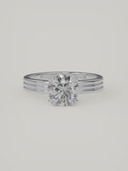 The Lira | Round Solitaire — 14K White Gold — Video