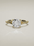The Lazo round lab-grown diamond solitaire in 14K yellow gold, 360 turntable video
