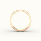Classic Radiant or Emerald Cut Carved Wedding Band