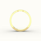Classic Radiant or Emerald Cut Carved Wedding Band