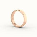 Classic Round Cut Carved Wedding Band