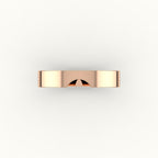 Classic Round Cut Carved Wedding Band
