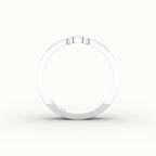 Classic Round Cut Carved Wedding Band
