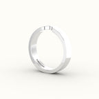 Classic Round Cut Carved Wedding Band