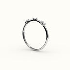 Banda de diamantes redondos salteados