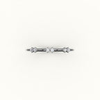 Banda de diamantes redondos salteados